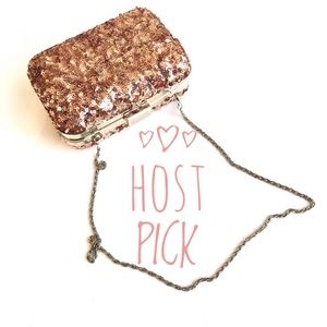 ⭐️Sassy⭐️  Sequined clutch w/chain HP10/24/18